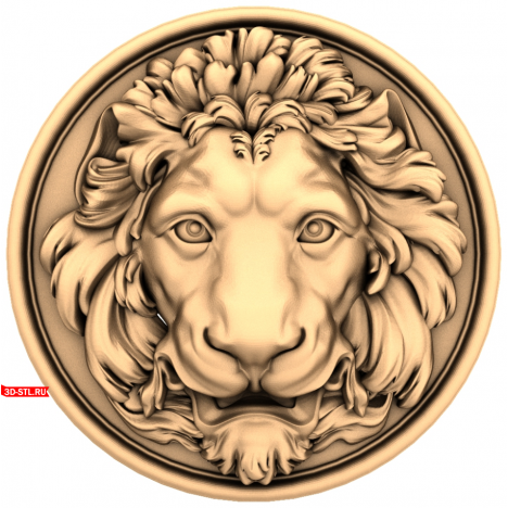 Lion head - 3D STL model for CNC