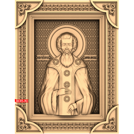 The icon of Longinus of Koryazhma - 3D STL model for CNC machine