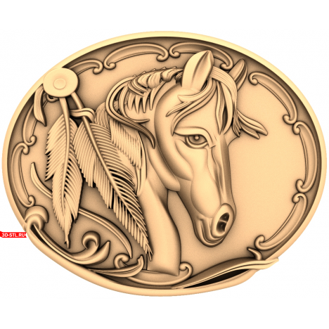Horse Panel - 3D STL model for CNC