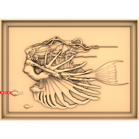 Oceanida Panel - 3D model for CNC