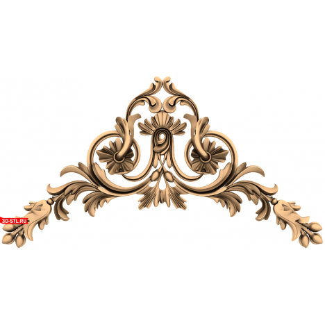 Elegant Floral Design - 3D Model in STL Format for CNC