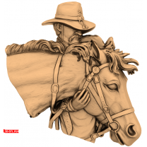 Panel "Cowboy with a Horse"