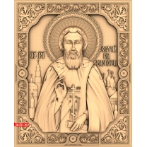Icon "Sergius of Radonezh #6" | STL - 3D model for CNC