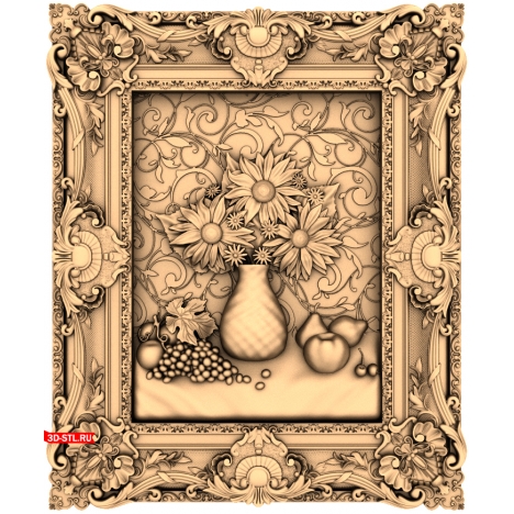 Still Life Panel - 3D STL Model for CNC