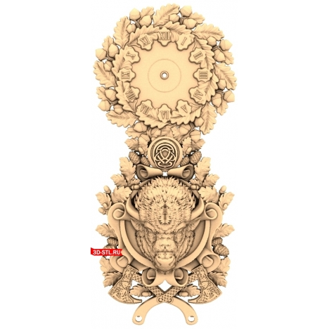 Zubr watch 3D model for CNC