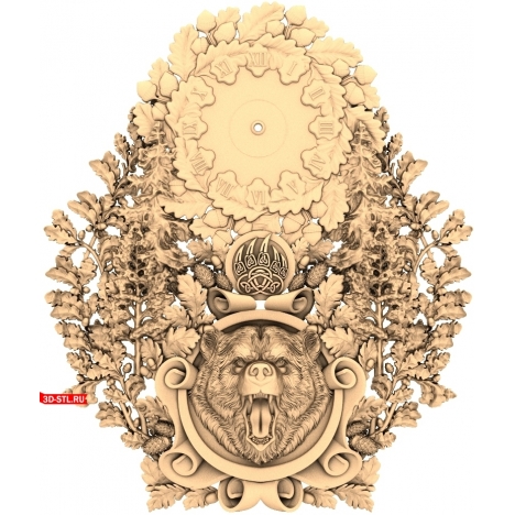 3D STL model of a bear clock