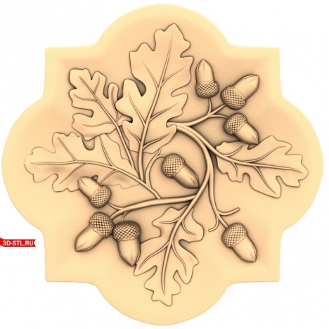 3D STL model for CNC of the Acorn Celtic Knot
