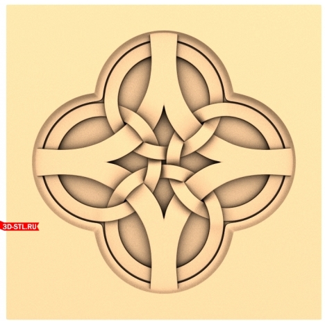 Celtic Pattern 3D CNC rosette model in STL format