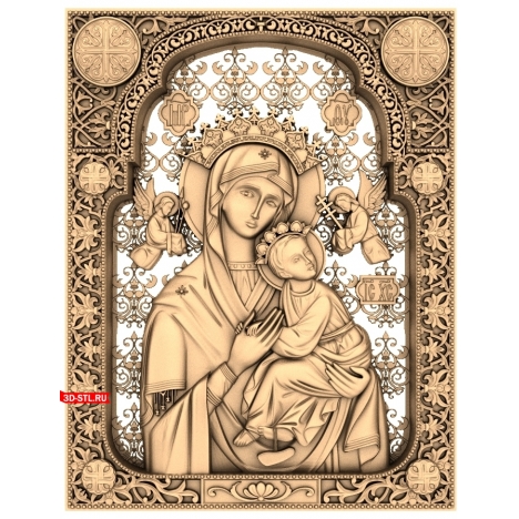 Icon of Perpetual Help - 3D model for CNC