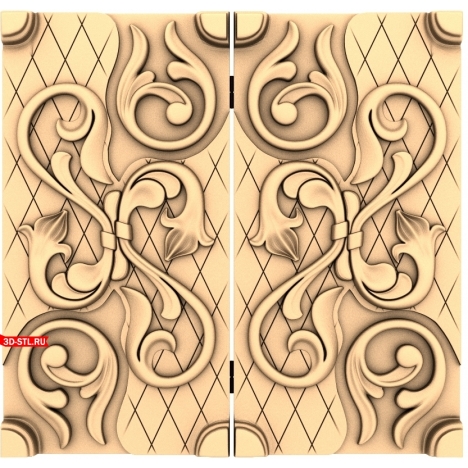 Decorative Backgammon - 3D model for CNC