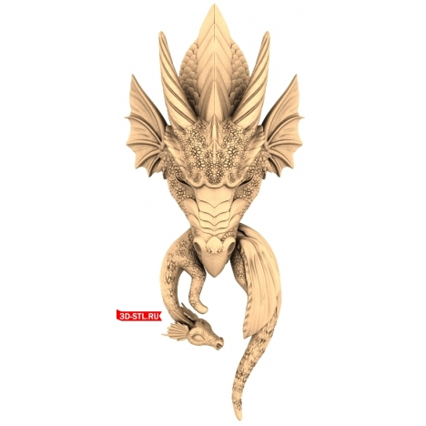 Dragon Head Panel - 3D CNC model