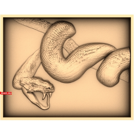 3D model of the Snake panel for CNC