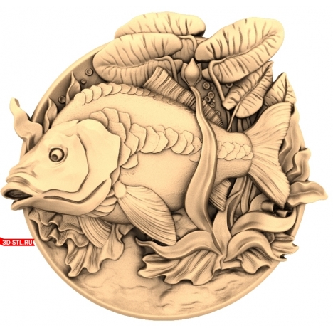 Carp Panel - 3D model in STL format for CNC
