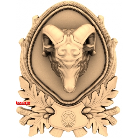 Hunting Goat Panel - 3D CNC model