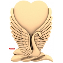 Panel Swan - heart