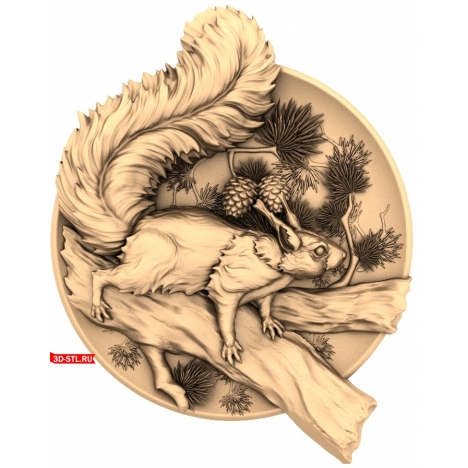Squirrel Plate Panel - 3D CNC model