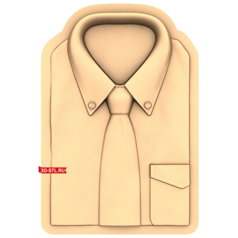 Shirt Panel - 3D model for CNC