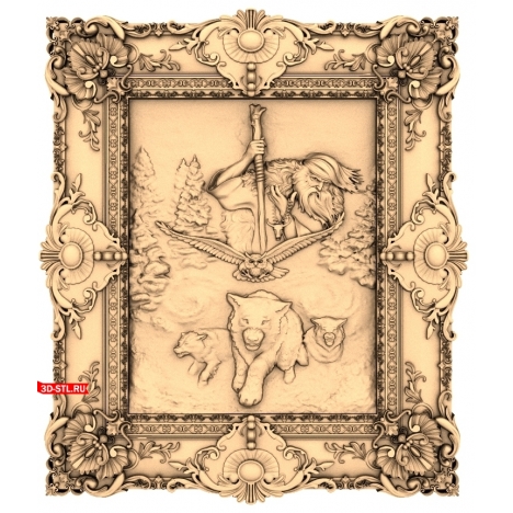 Chernobog Panel - 3D STL model for CNC
