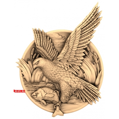 Hawk Panel - 3D Model for CNC