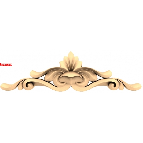 Floral Curves Decor - 3D STL model for CNC