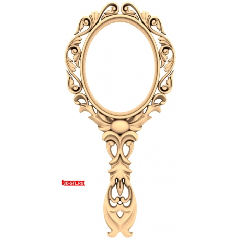 Mirror Frame - 3D STL Model for CNC