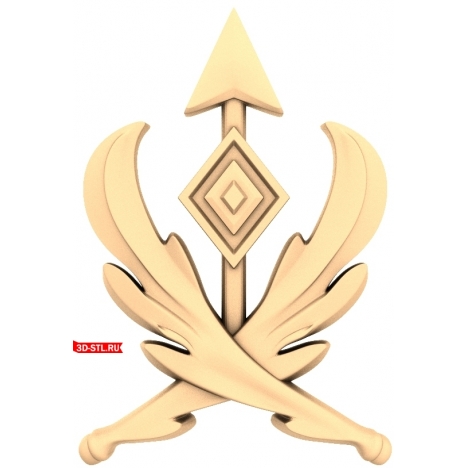 Emblem of Strength - 3D STL model for milling