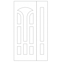 Векторный фасад #122 | DXF и CDR - 2D модель для лазерного и фрезерного станка с ЧПУ (CorelDraw, ArtCAM, AutoCAD и др.)