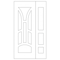 Векторный фасад #177 | DXF и CDR - 2D модель для лазерного и фрезерного станка с ЧПУ (CorelDraw, ArtCAM, AutoCAD и др.)