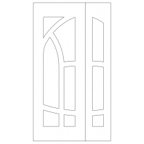 Векторный фасад #195 | DXF и CDR - 2D модель для лазерного и фрезерного станка с ЧПУ (CorelDraw, ArtCAM, AutoCAD и др.)