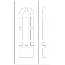 Vector Facade #197 | DXF and CDR - 2D model for laser and CNC milling machines (CorelDraw, ArtCAM, AutoCAD, etc.)