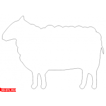 Иконка "Овечка" | DXF и CDR - векторный файл для лазерного и фрезерного станка с ЧПУ (CorelDraw, ArtCAM, AutoCAD и др.)