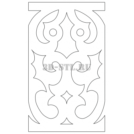 House Carving 133 | DXF and CDR - vector file for laser and CNC milling machines (CorelDraw, ArtCAM, AutoCAD, etc.)