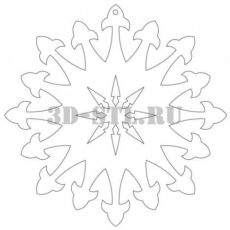 Подвесик 89 | DXF и CDR - векторный файл для лазерного и фрезерного станка с ЧПУ (CorelDraw, ArtCAM, AutoCAD и др.)