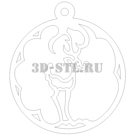 Подвесик 79 | DXF и CDR - векторный файл для лазерного и фрезерного станка с ЧПУ (CorelDraw, ArtCAM, AutoCAD и др.)