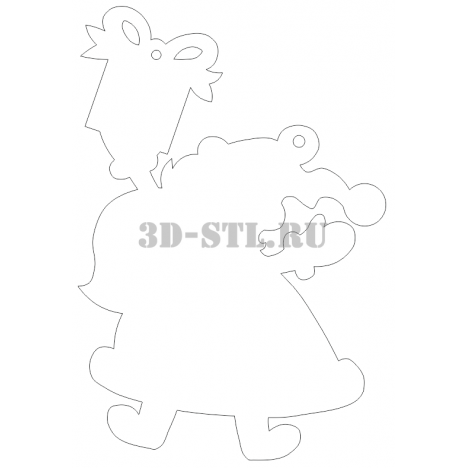 Pendant 9 | DXF and CDR - vector file for laser and CNC milling machines (CorelDraw, ArtCAM, AutoCAD, etc.)