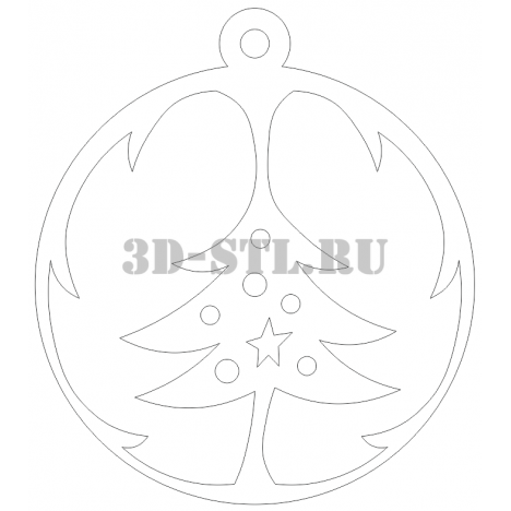 Pendant 101 | DXF and CDR - vector file for laser and CNC milling machines (CorelDraw, ArtCAM, AutoCAD, etc.)
