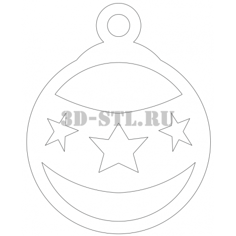 Подвесик 91 | DXF и CDR - векторный файл для лазерного и фрезерного станка с ЧПУ (CorelDraw, ArtCAM, AutoCAD и др.)