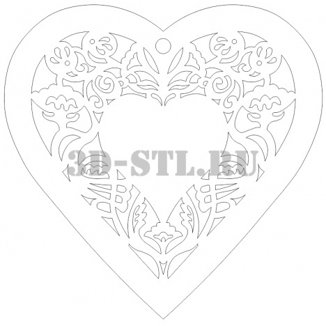 Pendant 92 | DXF and CDR - vector file for laser and CNC milling machines (CorelDraw, ArtCAM, AutoCAD, etc.)