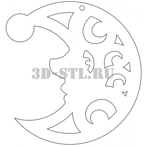 Pendant 2 | DXF and CDR - vector file for laser and CNC milling machines (CorelDraw, ArtCAM, AutoCAD, etc.)