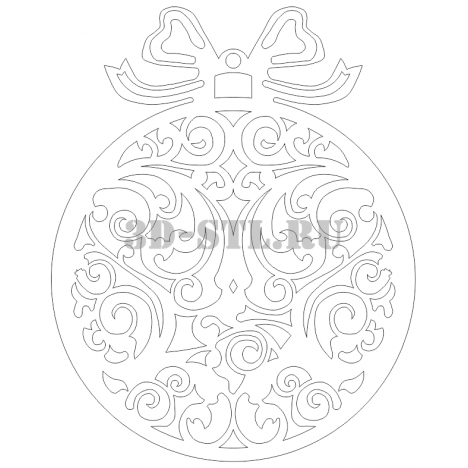 Pendant 84 | DXF and CDR - vector file for laser and CNC milling machines (CorelDraw, ArtCAM, AutoCAD, etc.)