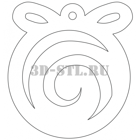 Pendant 16 | DXF and CDR - vector file for laser and CNC milling machines (CorelDraw, ArtCAM, AutoCAD, etc.)