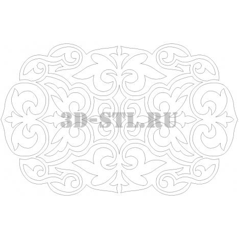 Pattern 96 | DXF and CDR - vector file for laser and CNC milling machines (CorelDraw, ArtCAM, AutoCAD, etc.)