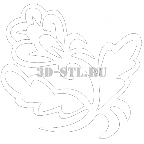 Pattern 126 | DXF and CDR - vector file for laser and CNC milling machines (CorelDraw, ArtCAM, AutoCAD, etc.)