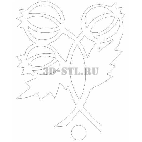 Pattern 127 | DXF and CDR - vector file for laser and CNC milling machines (CorelDraw, ArtCAM, AutoCAD, etc.)