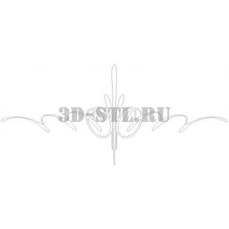 Pattern 118 | DXF and CDR - vector file for laser and CNC milling machines (CorelDraw, ArtCAM, AutoCAD, etc.)
