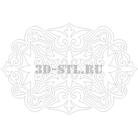 Pattern 98 | DXF and CDR - vector file for laser and CNC milling machines (CorelDraw, ArtCAM, AutoCAD, etc.)