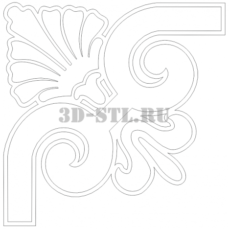 Pattern 79 | DXF and CDR - vector file for laser and CNC milling machines (CorelDraw, ArtCAM, AutoCAD, etc.)
