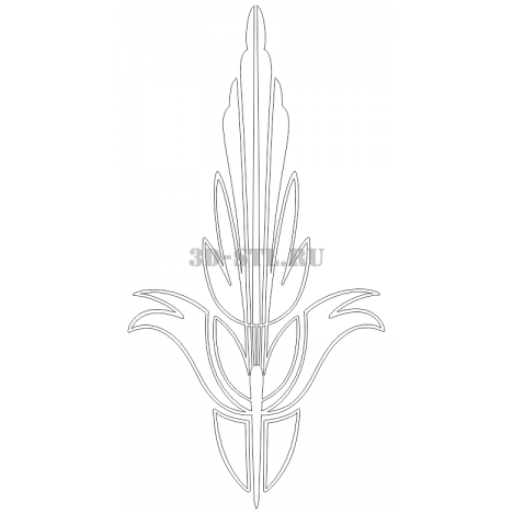 Pattern 119 | DXF and CDR - vector file for laser and CNC milling machines (CorelDraw, ArtCAM, AutoCAD, etc.)