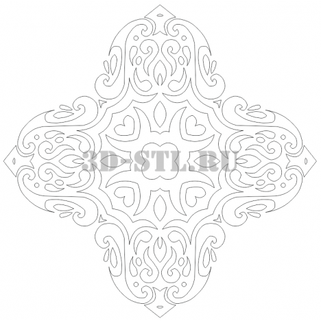 Pattern 91 | DXF and CDR - vector file for laser and CNC milling machines (CorelDraw, ArtCAM, AutoCAD, etc.)