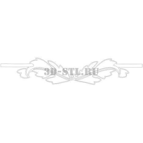 Pattern 52 | DXF and CDR - vector file for laser and CNC milling machines (CorelDraw, ArtCAM, AutoCAD, etc.)